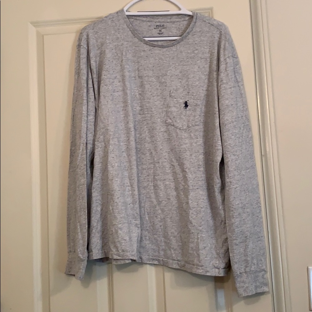 Polo long sleeve pocket T shirt